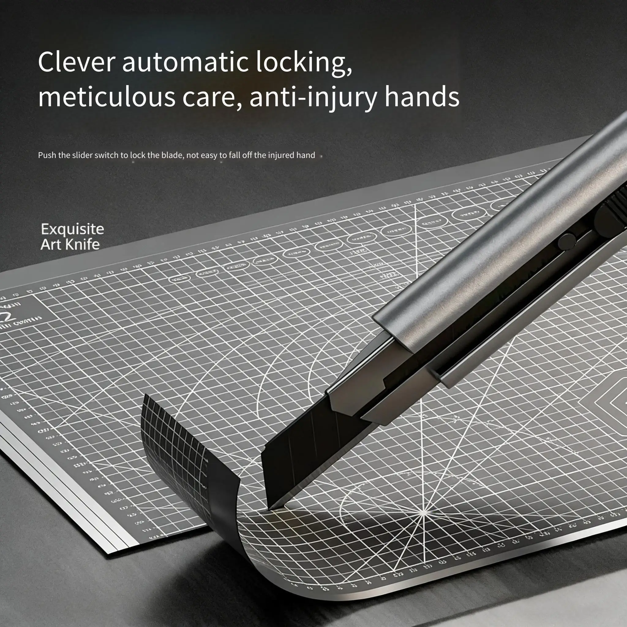 헤비듀티 스테인리스 스틸 유틸리티 나이프 - 벽지, 개봉, 공예 및 일반용 대형 커터