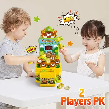 Baby Whack a Mole Game Toy with Hammer Toddler Toys Mini Electronic Arcade Game with 2 Hammers Pounding Toys for Kids 3 4 5 6 3