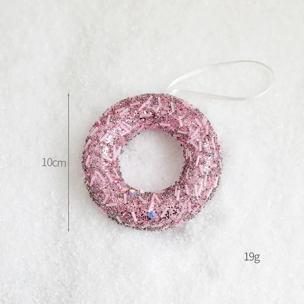thumbnail image 1 of 1 pieza de adornos para árbol de Navidad, bola de espuma rosa, lazo, estrella para la parte superior del árbol, colgantes para árbol de Navidad, decoraciones para fiestas, suministros para Año Nuevo, 1 of 5
