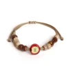 Handmade Apple Ceramic Bracelet Adjustable Woven Cord Cute Cartoon Style Jewelry for Gifts