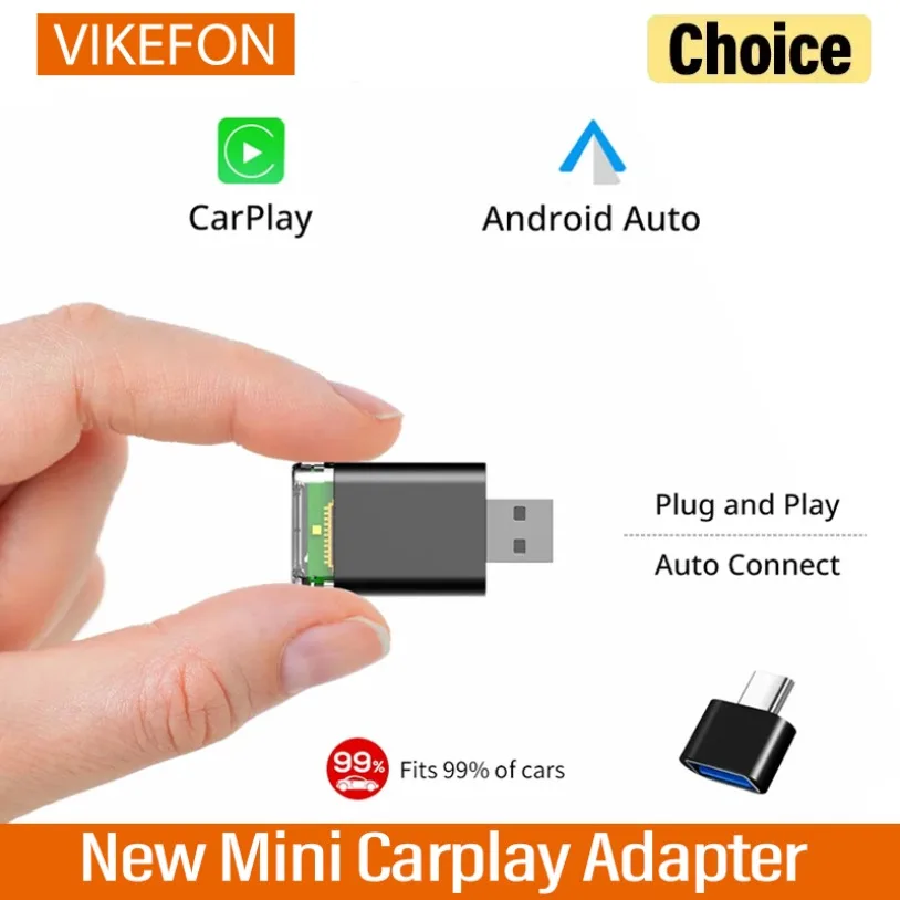 Wireless CarPlay & Android Auto AI Box – Wired to Wireless Adapter for Car Radio