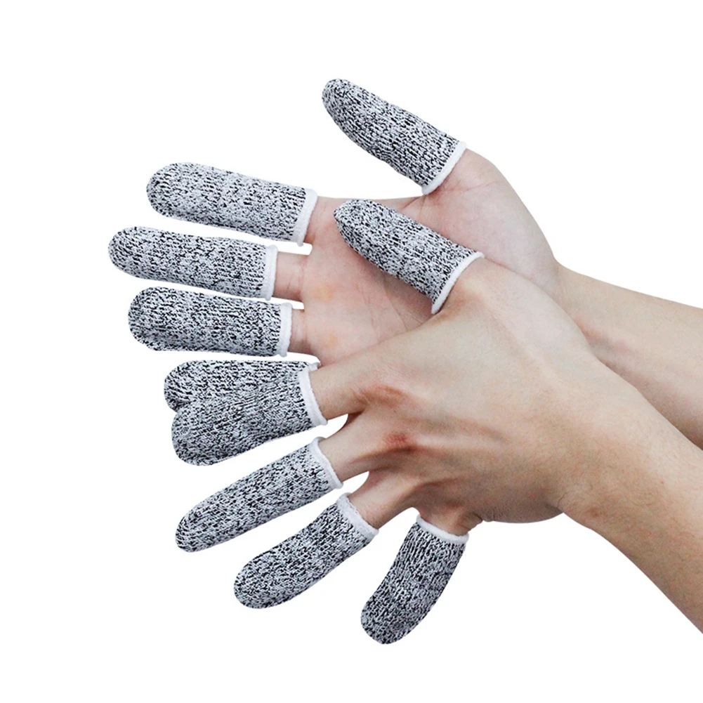 10pcs Finger Protector Sleeve Reusable Finger Protection Cots Comfortable Thumb Gloves Wear-resistant for Handicrafts Sculpture