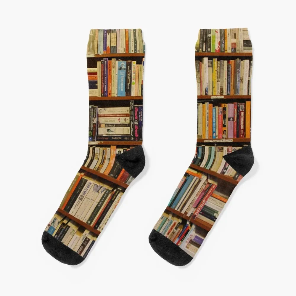 

Bookshelf Books Library Bookworm Reading Socks luxury Antiskid soccer winter gifts fashionable Men Socks Luxury Brand Women's