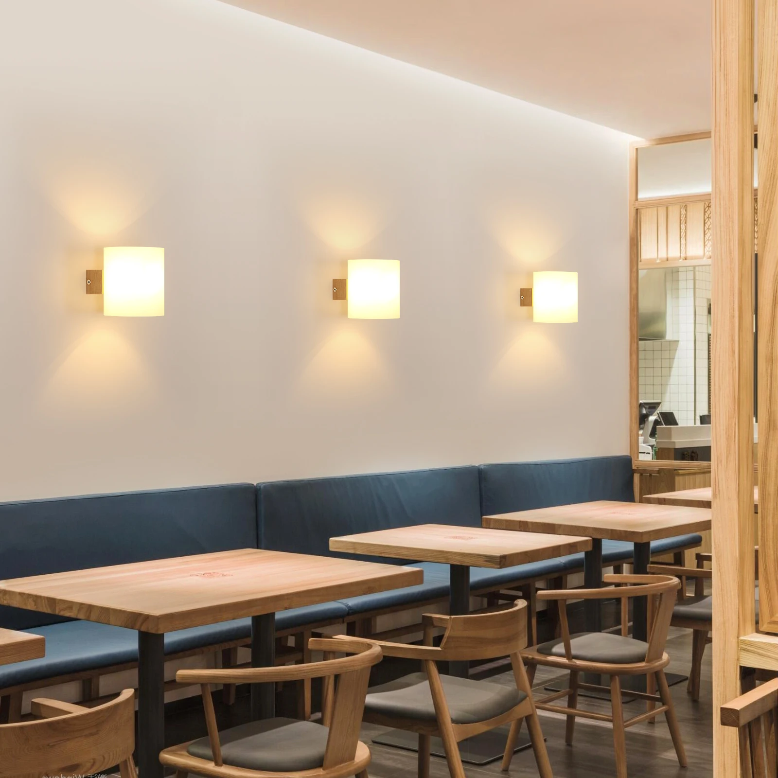 Holz-Wandleuchten für Innenräume, E27 Moderne Minimalistische Design-Wandlampe, Holz-Wandlampenhalterungen für Wohnzimmer Schlafzimmer E27 Ohne Glühbirne – Detail 17
