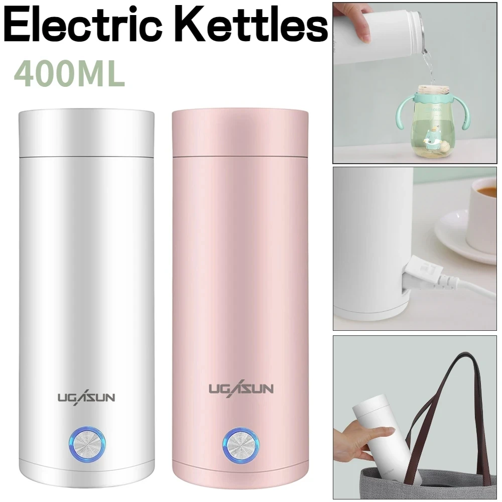 

Portable Electric 400ml Kettles Cup 220v Tea Coffee Travel Boil Water Keep Warm Smart Kitchen Appliances Winter