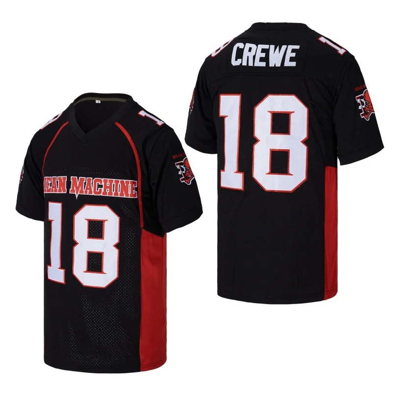 

Movie The Longest Yard #18 Paul Crewe Mean Machine Rugby Jersey Mens Outdoor American Football Clothing Soccer Tops LOGO Sewing