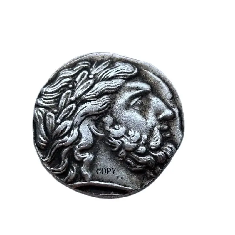 

G(58) Греческий древний Zeus Sun God BC 359-336 посеребренные копировальные монеты