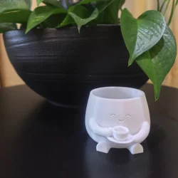 Whimsical Smiling Face Succulent Pot - Charming Mini Indoor Plant Holder & Delightful Desk Decor Gift (1pc)