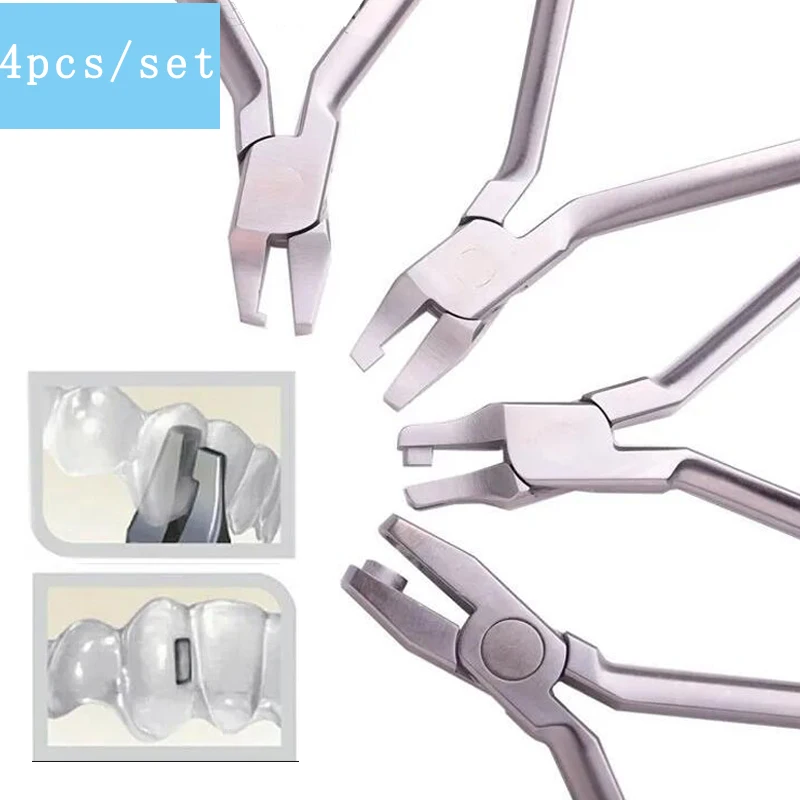 Dental Kieferorthopädische Aligner Zangen Thermische Bilden Unsichtbare Klammer Vertikale Zahnarzt Kieferorthopädische Zange Werkzeuge 4 Teile/satz