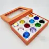 Crystal Glass Diamond Jewel Paperweight Room Decor Children Toys 12 Color Round Cut Crystal Gem Gift Box Set (12pcs) 1