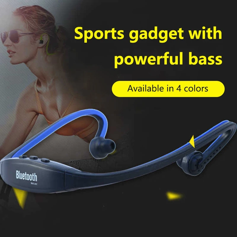 Nuevos auriculares inalámbricos Bluetooth deportivos, auriculares deportivos, auriculares estéreo para música con montaje trasero._voghion.com