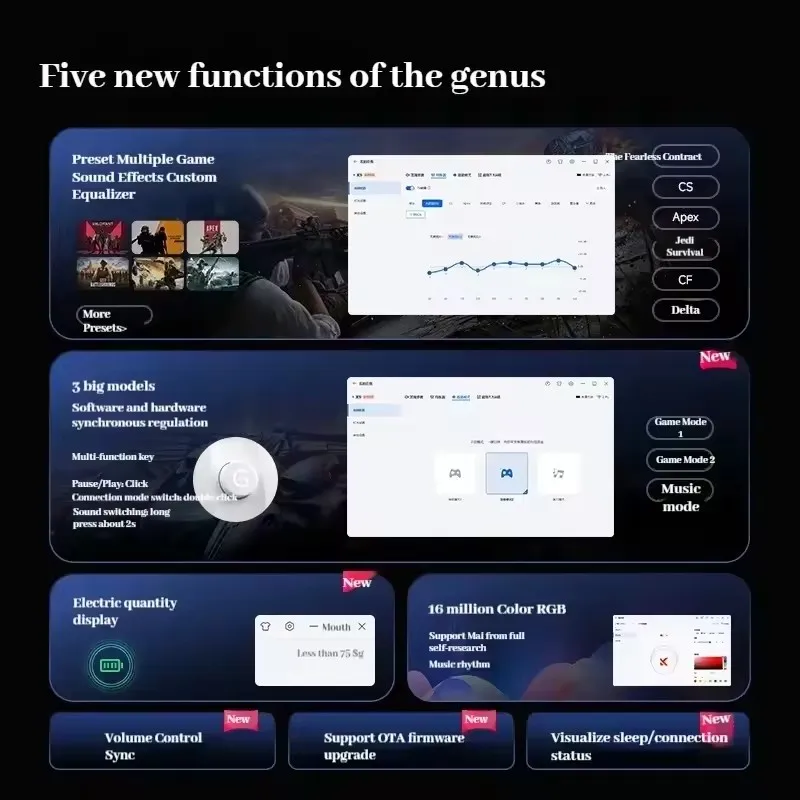 Mchose X9 E-Sport Gaming Headphone ENC Noise-isolating 360 Microphone 53mm Aluminum Foil Polymer Diaphragm Game Headset