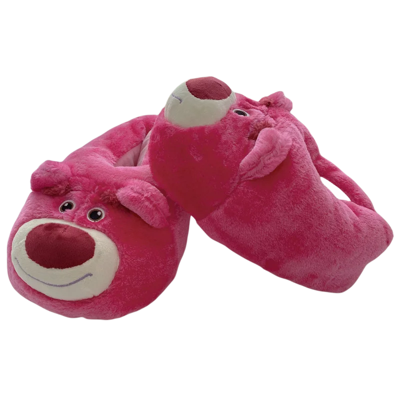 Disney Anime Lotso Ins Trend New Plush Cotton Slippers 27CM/35-40 Size Japanese Cartoon Soft Cute Home Warm Plush Shoes