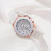 2/6pcs Luxury Watch Set Women Ring Necklace Earrings Rhinestone Fashion Wristwatch Female Casual Ladies Watches Bracelet(No Box) 5