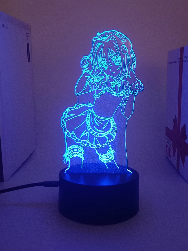 Ddecoração para Quarto High School Toujou Koneko Led Luminaria Anime Figure Luz Noturna Lampada Mangá Controle Iluminação Noite Twilight Abajou Room Decor 3d Lamp Avatar Painel Letreiro Luminoso Light Dxd 2 Computers & Electronics
