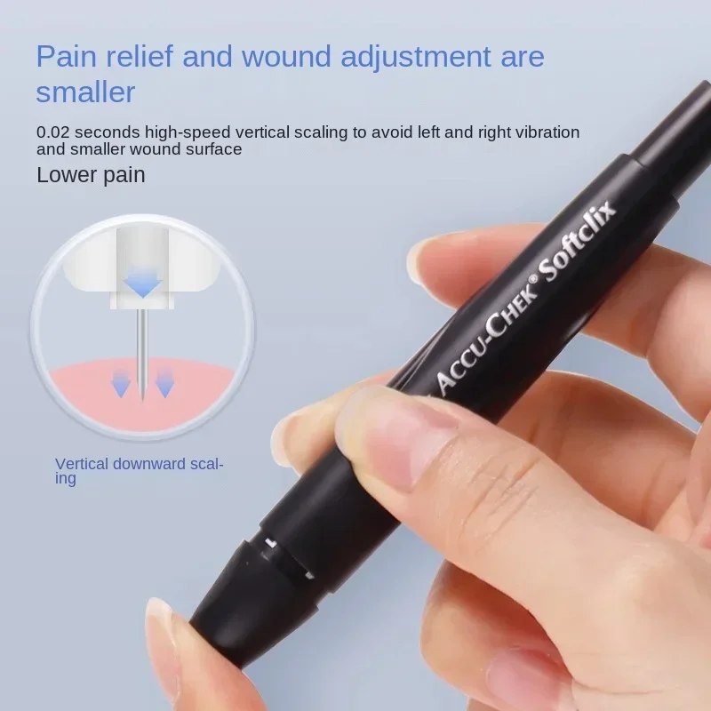Accu-chek blood collection pen with multi level adjustment vitality intelligent aviation universal blood collection needle