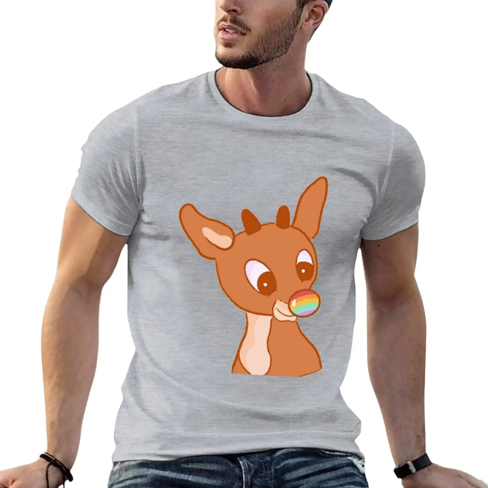 

Rudolph the Gay Nosed Reindeer T-Shirt graphics Tee shirt mens graphic t-shirts hip hop