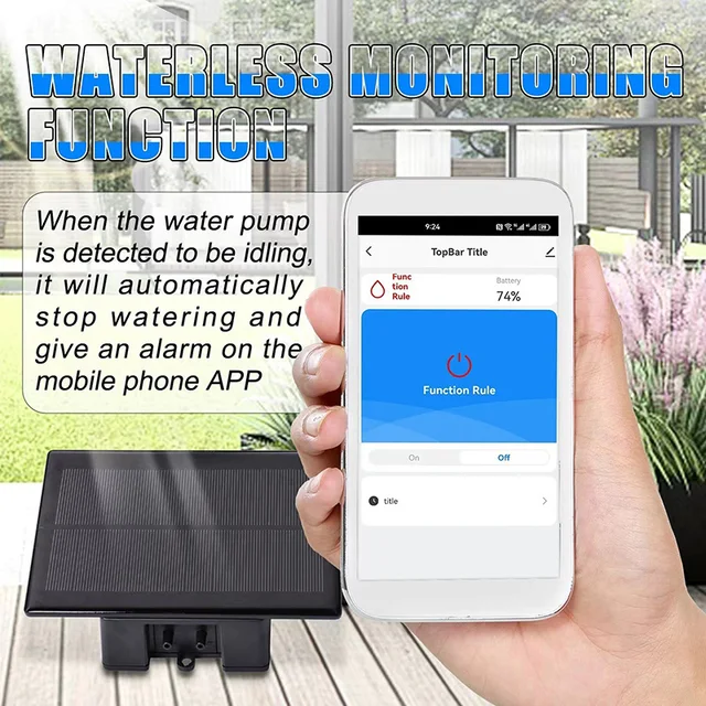 New WIFI Solar Automatic Watering Irrigation Equipment Kit Mobile App Remote Timed Control Smart Drip Irrigation Watering Tool 5