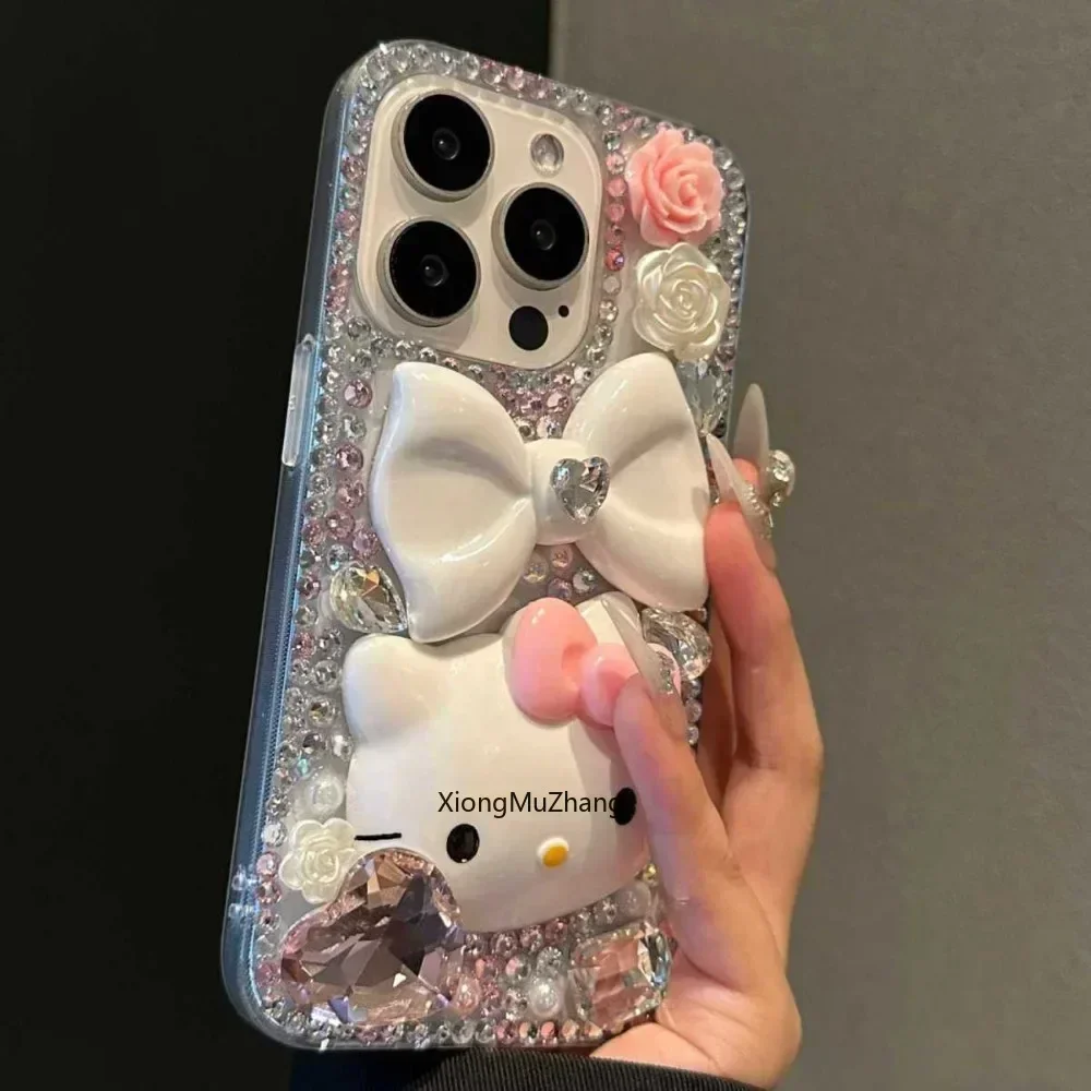 Sanrio Hello Kitty für Motorola Moto Edge 70 60 Fusion 60 Stylus 50 Ultra 50 Pro X70 Air E13 E14 E15 E20 E22 E30 E32 Diamond Cover