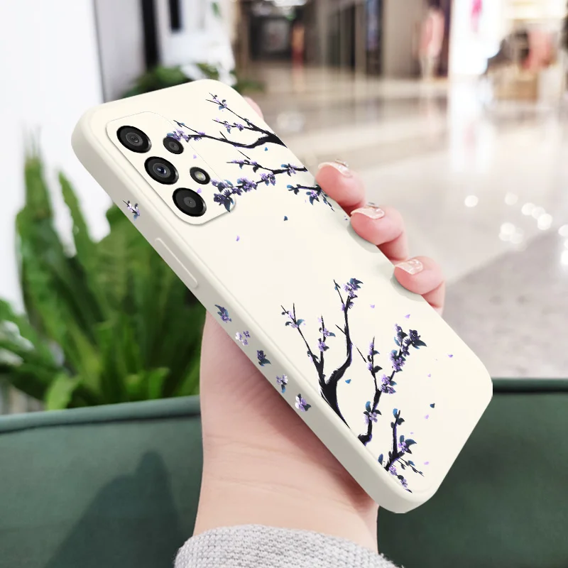Purple Flower Rain Protective Phone Case Cover