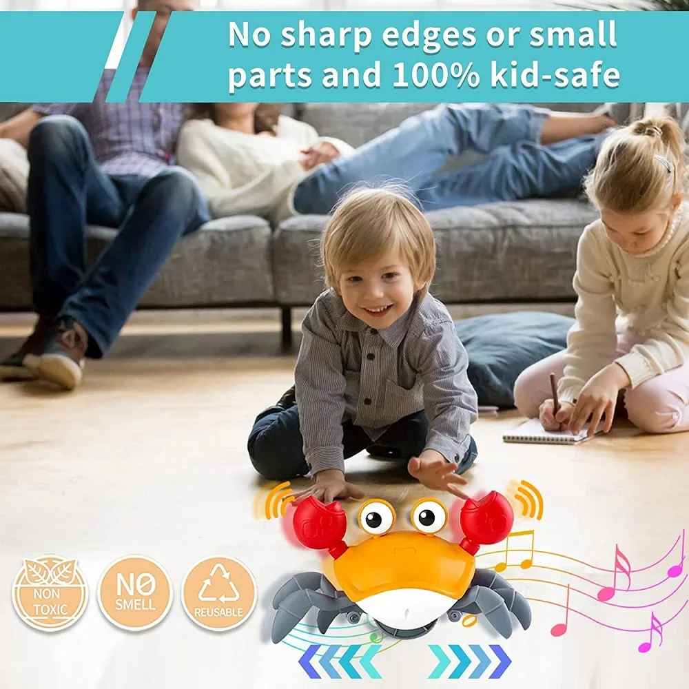Dancing Crab Run Away Toy for Babies Crawling Interactive Escape Crabs Fujão Toys Baby Birthday Gift VIP Dropshipping with Box 4