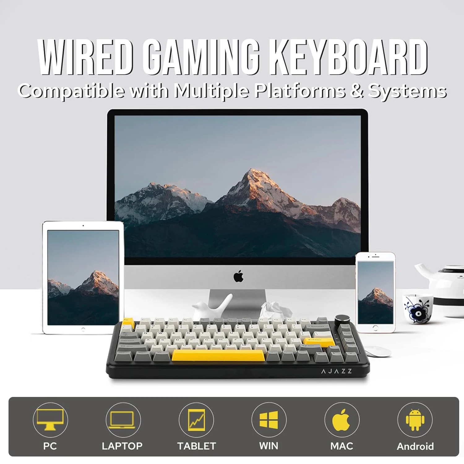 AJAZZ AK820 MAX Wired HE Effect Magnetic Switch Gaming Keyboard