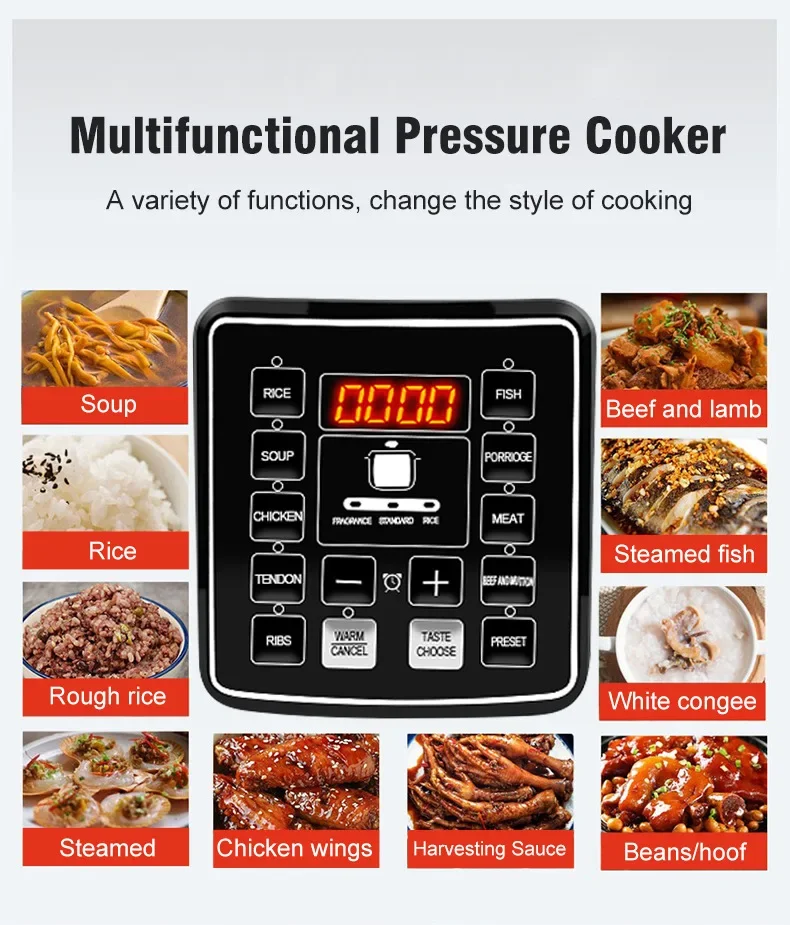 Electric Cookers Multifunction Pressure Cooker Electric Pressure Cooker Slow Cooker Cake Rice Cookers 3