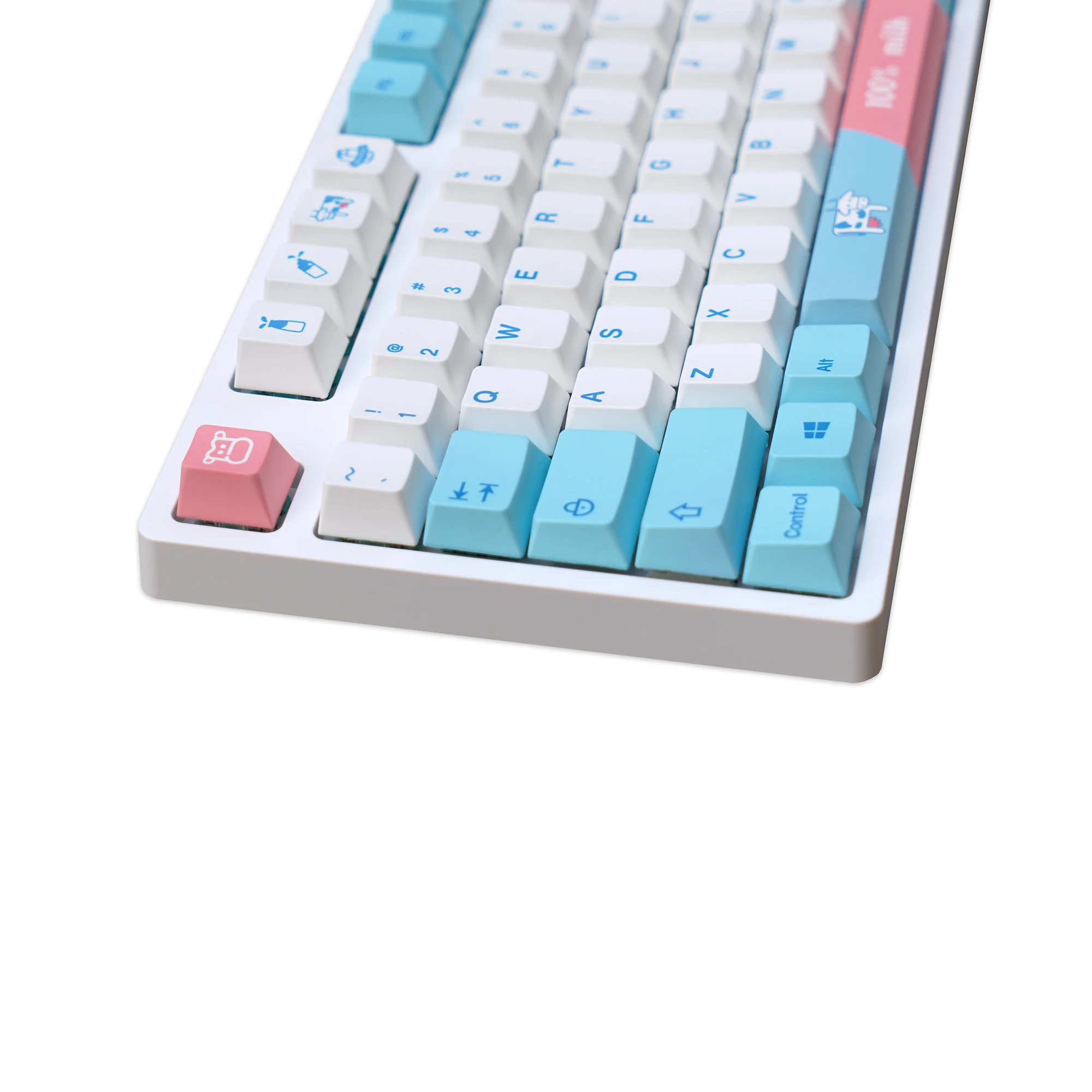 Gmk Leite Capa r2 Keycap Pbt Dye Subbed Cereja Caps Perfil Chave para 61 64 84 87 96 980 Teclados Mecânicos 148 Teclas Set - Imagem 3