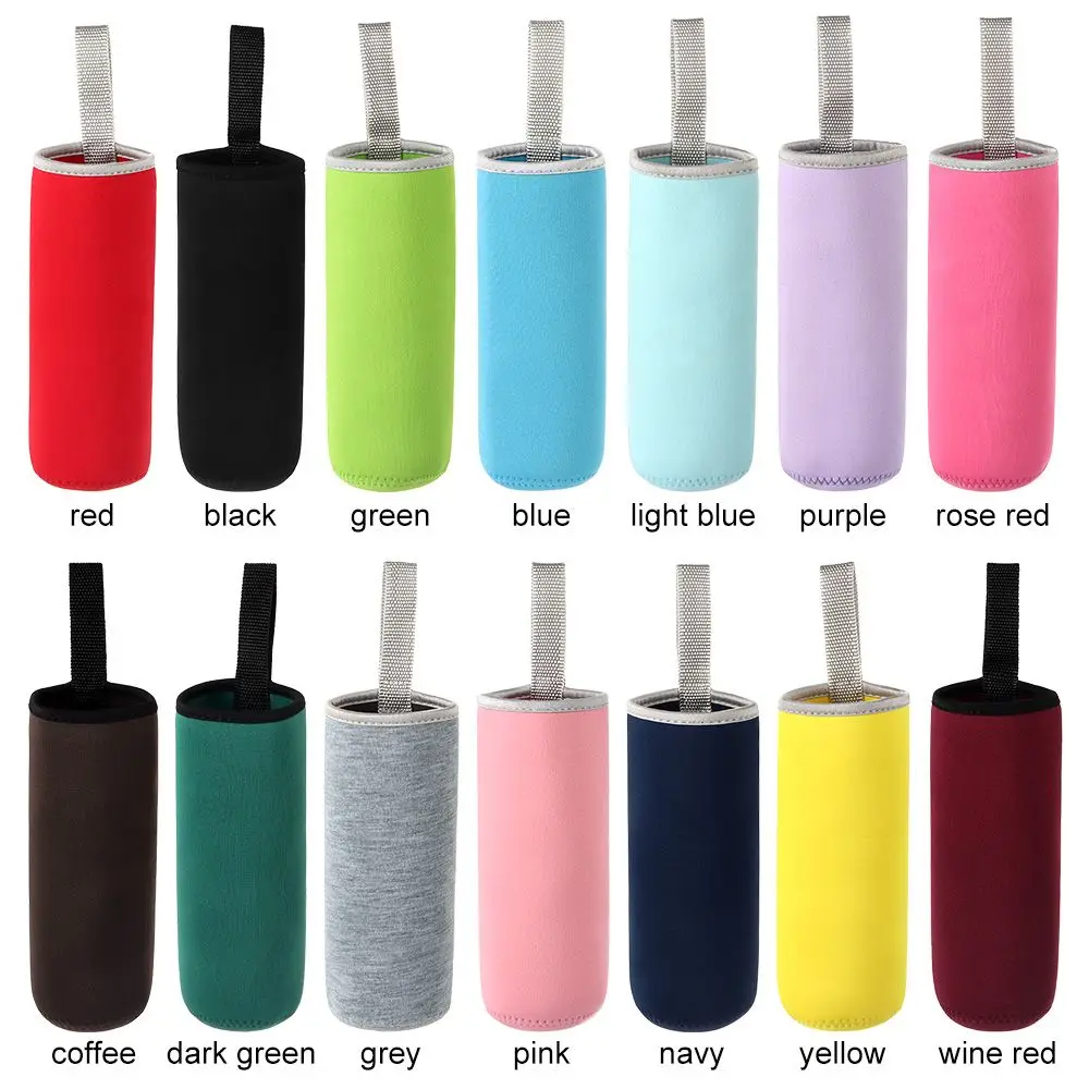 Multicolor Neoprene Water Bottle Cover Useful Vacuum Cup Sleeve Outdoor Sport Water Bottle Case Portable Glass Bottle Cover