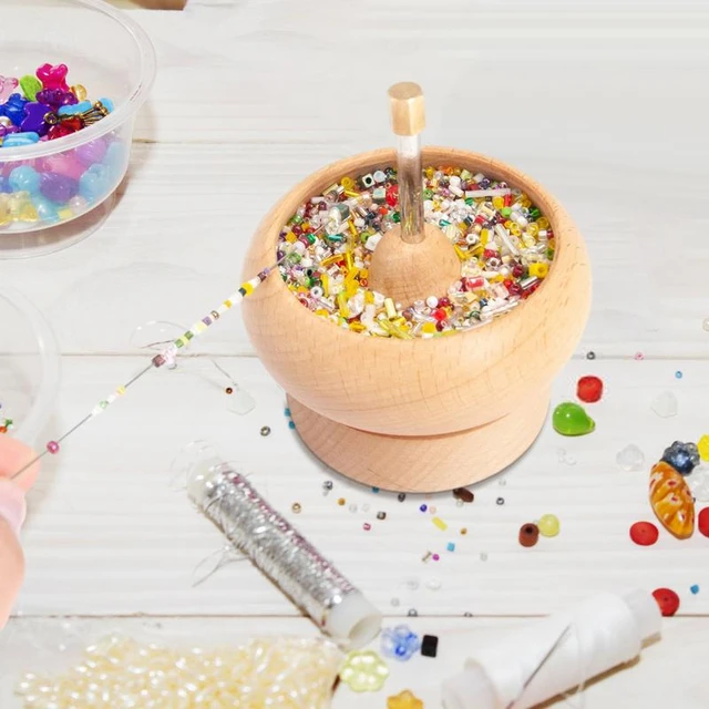 Wooden Bead Spinner Bowl DIY Making Bead Spinner Kit for Jewelry