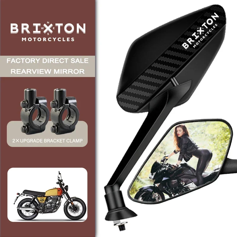BRIXTON BX 125R BX150 Felsberg 250 Cromwell 125 1200 용 2 개/쌍 탄소 섬유 눈부심 방지 볼록 백미러 탑승
