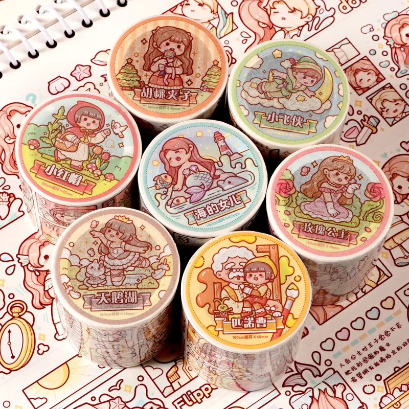 New Small Mochi Potato Whole Roll Stickers Decorative Materials Korean Stationery Washi Tape Kawaii Tape Kawaii Stickers 2