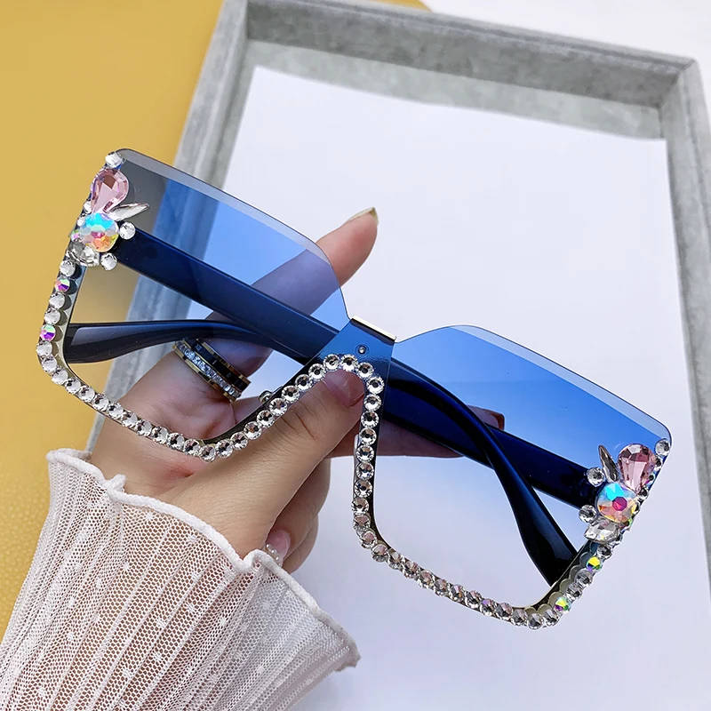 Women Sunglasses New Luxury Rhinestone Oversized Glasses Frame Men Vintage  Brand Designer Diamond Eyewear Oculos De Sol Feminino - AliExpress