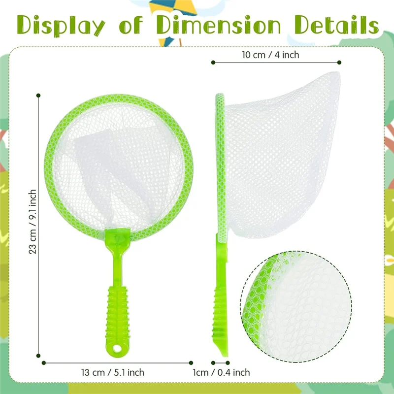 WJ-24 Pcs Butterfly Bug Net For Kids Insect Collecting Net Bug Catcher Fishing Science Nature Exploration Tools