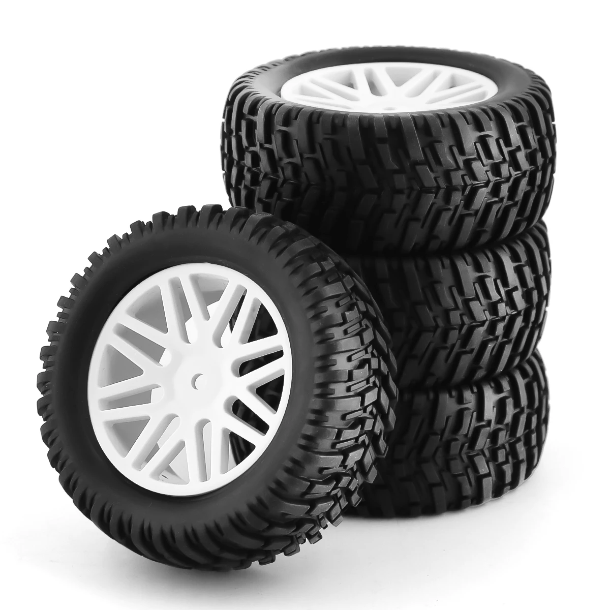 4pcs 96mm Short Course Truck Tire Tyre Wheel 12mm Hex For HSP 94107 94155 HPI Wltoys 144001 144010 124007 124019 12428 RC Car