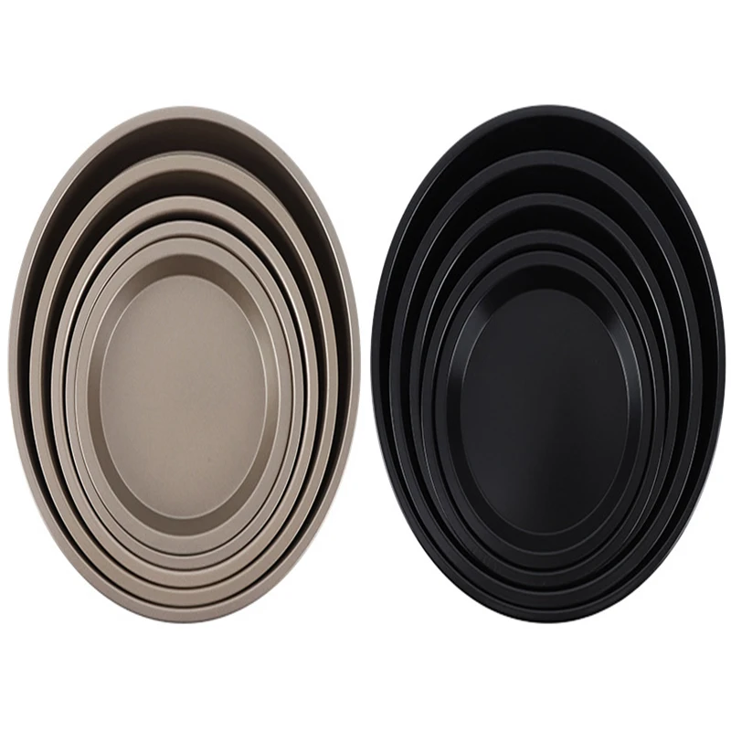 6 8 9 10 inch Pizza Plate Circular Carbon Steel Non-stick Baking Tray Household Cake Mold