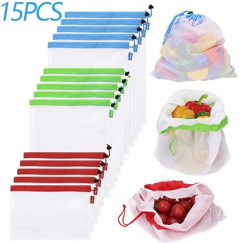 Eco-Friendly Reusable Mesh Produce Bags