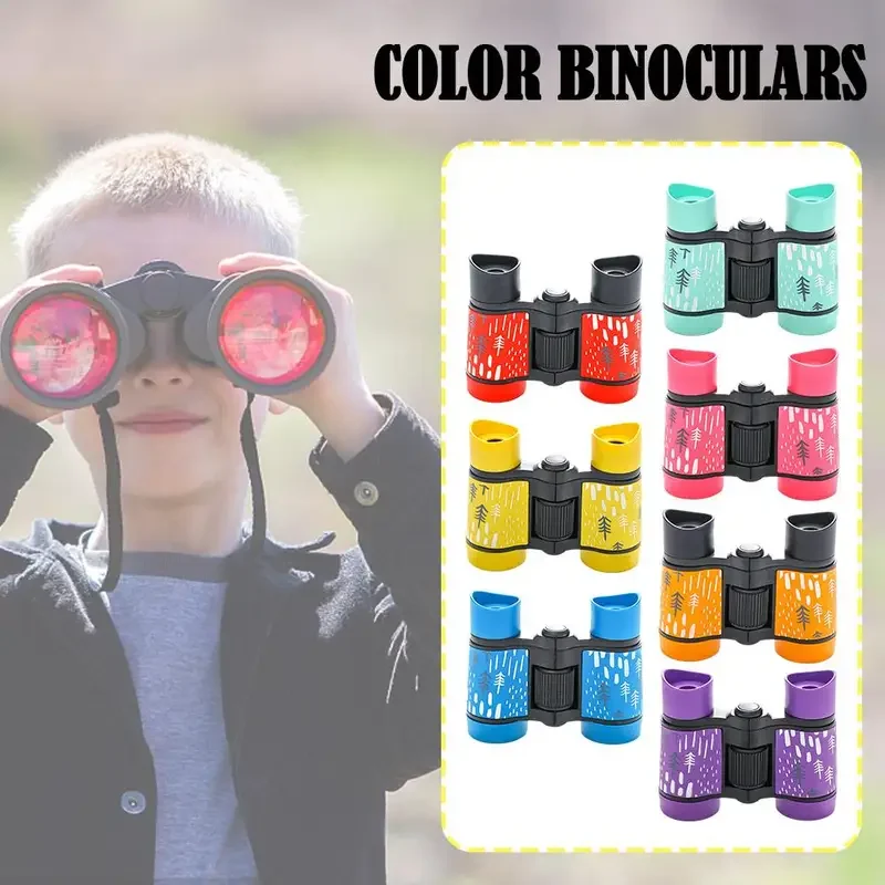 Outdoor Camping Kids Binocular Telescope Children Educational Learning Telescope Bird Watching Folding Optics Telescope 4X30mm 2