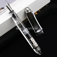 Limited Color Majohn V60 Transparent Triangular Piston Resin Fountain Pen Writing Pen School Business Stationery Supplies Gift 1