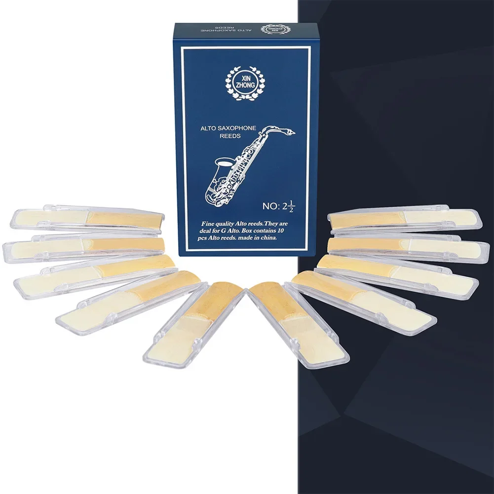 Eb Alto Saxophone Reeds Strength 2.5 with Box 10 Pack
