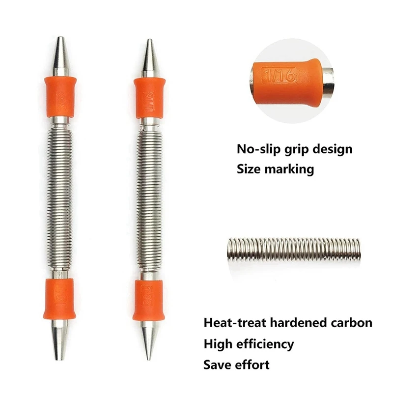 목재용 용수철 장전 리벳 제거 세트, 용수철 도구 세트, 2 개
