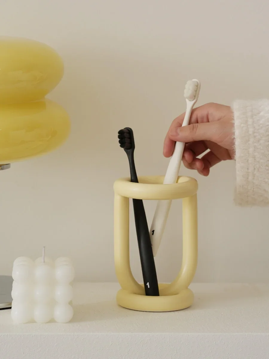 

Toilet Luxury Toothbrush Rack Storage Rack Couple Mouthwash Cup Household Toothpaste Storage