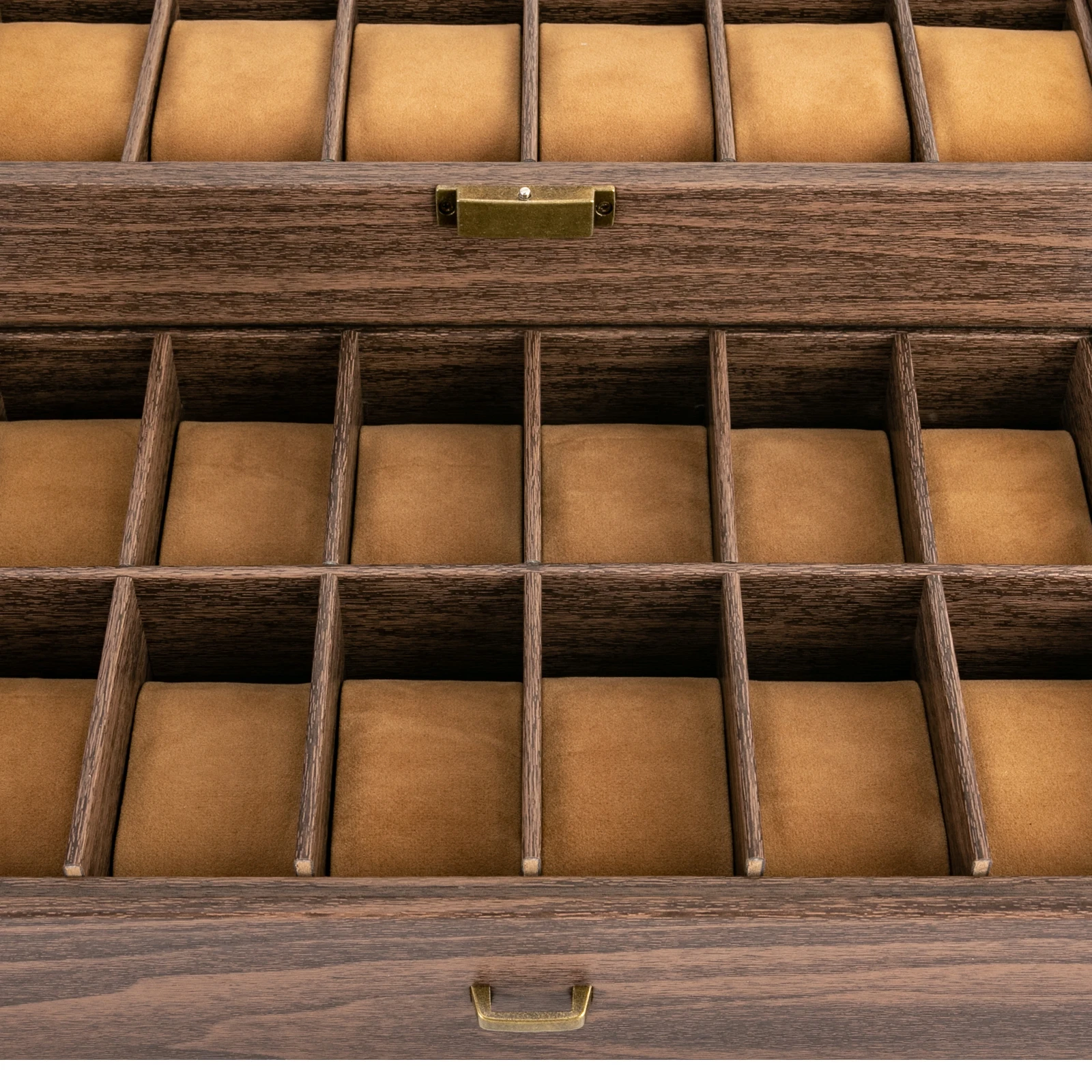 24-Fächer Uhrenbox-Organizer Luxuriöses Uhrenetui für Herren und Damen Eleganter Uhrenhalter zur Aufbewahrung und zum Schutz von Zeitmessern – Detail 26