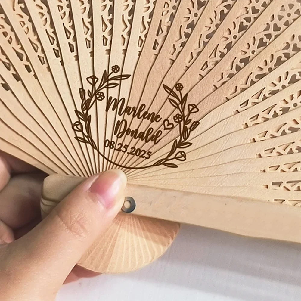 Abanico Madera Atongham De Boda Abanico De Boda