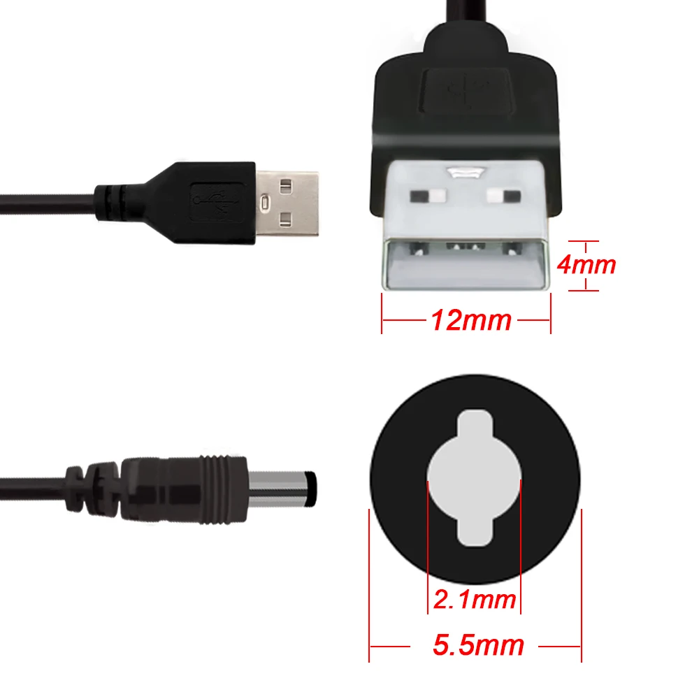 USB to DC Interface 100CM Connection Cable with MCU Power Controller Connector