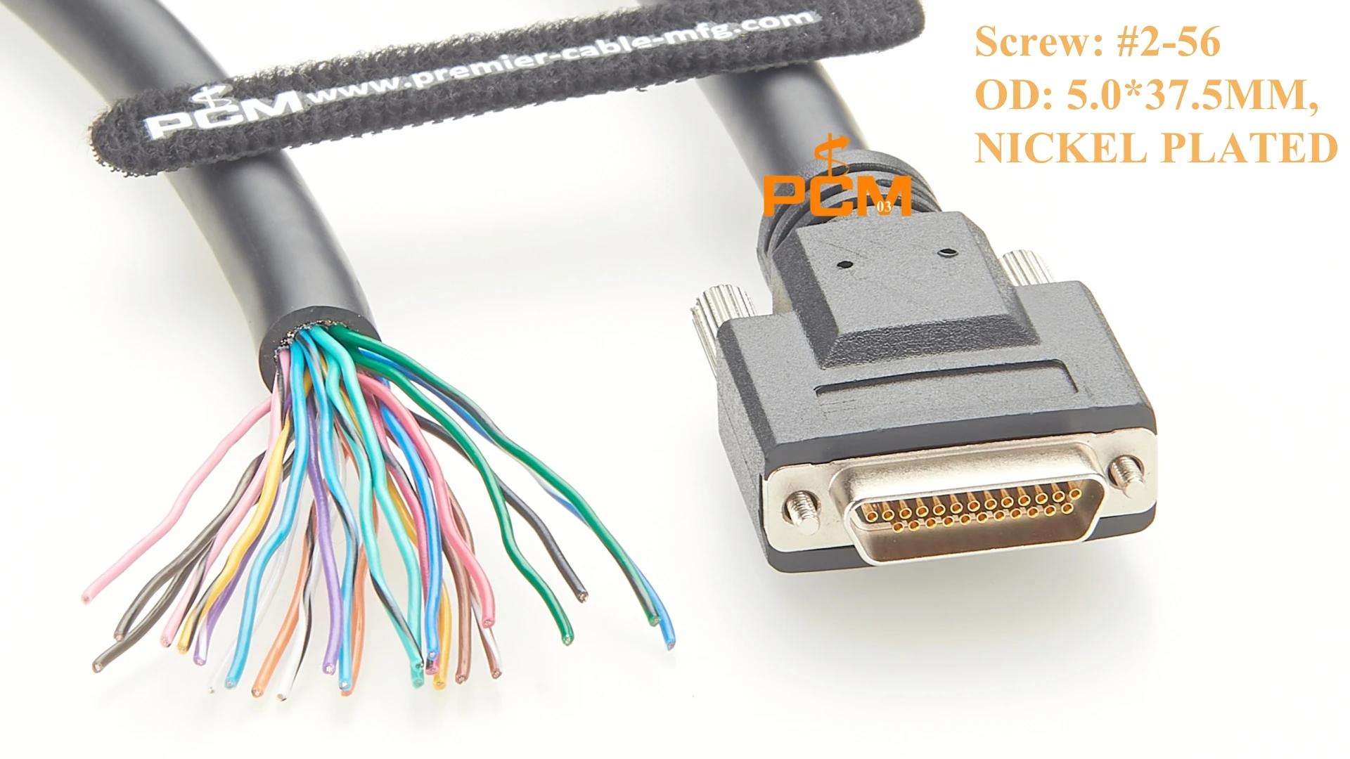 Micro-D-Sub DB25 25-Pin Kabel Micro-D-Stecker auf offenes Ende Kabelbaum Abgeschirmtes Serielles Steuerkabel Kompatibel mit Pickering – Detail 2