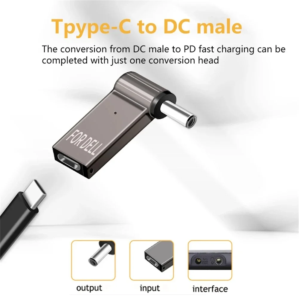 ? 100W USB 타입 C 고속 충전 어댑터 플러그 커넥터 델, 아수스, HP, 에이서, 레노버용 범용 USB C 노트북 충전기 컨버터