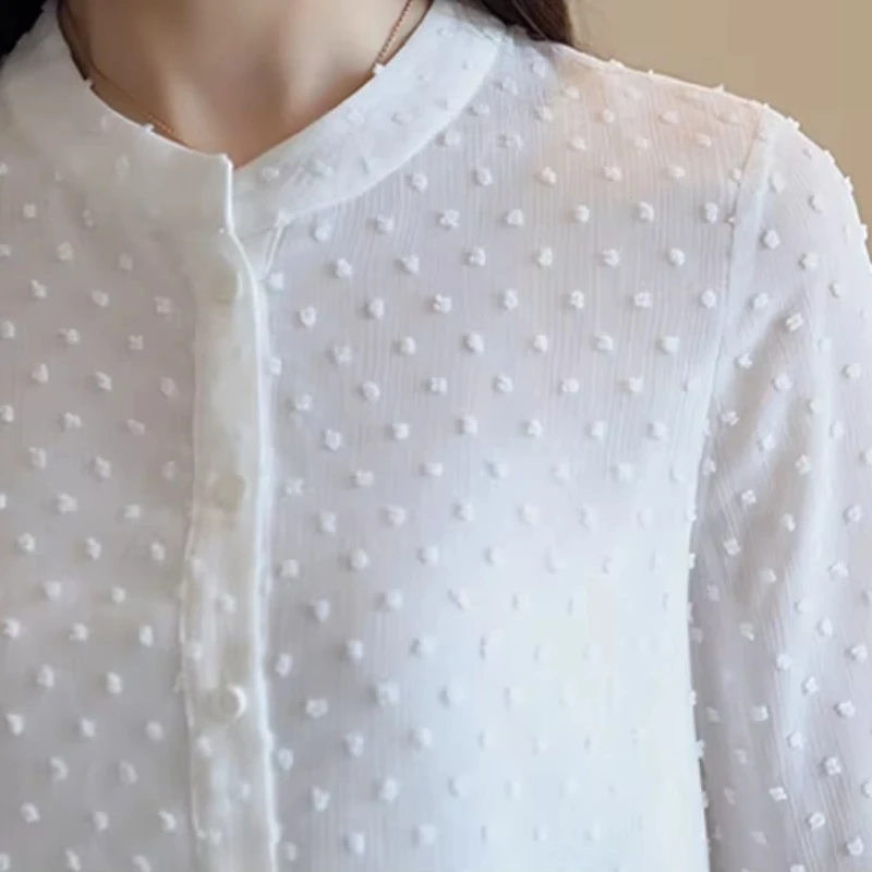 Fashion Women Blouses 2025 Autumn Long Sleeve Women Shirts White Blouse Tops Office Work Wear Women Blouse Shirt Blusas 0974 60