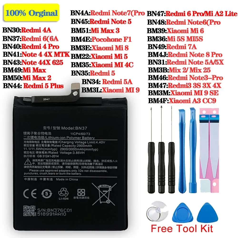 Phone Battery For Xiaomi Mi Redmi Note Max Mix 3S 3X 4X 4A