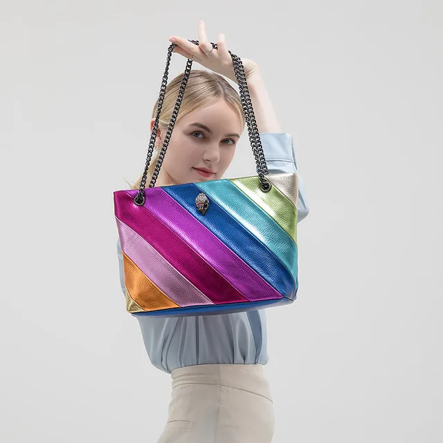 Tote Bag Women Kurt Geiger Eagle Head Rainbow Large-Capacity Women's Shoulder Bag Luxury Designer Messenger Bag Handbag New - Image 6